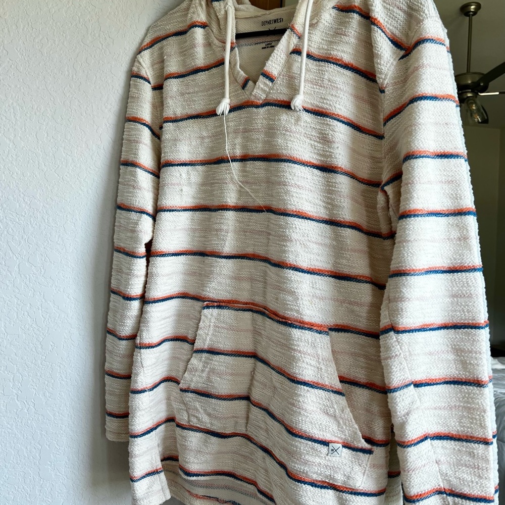 Departwest Men’s Striped Hooded Pullover
